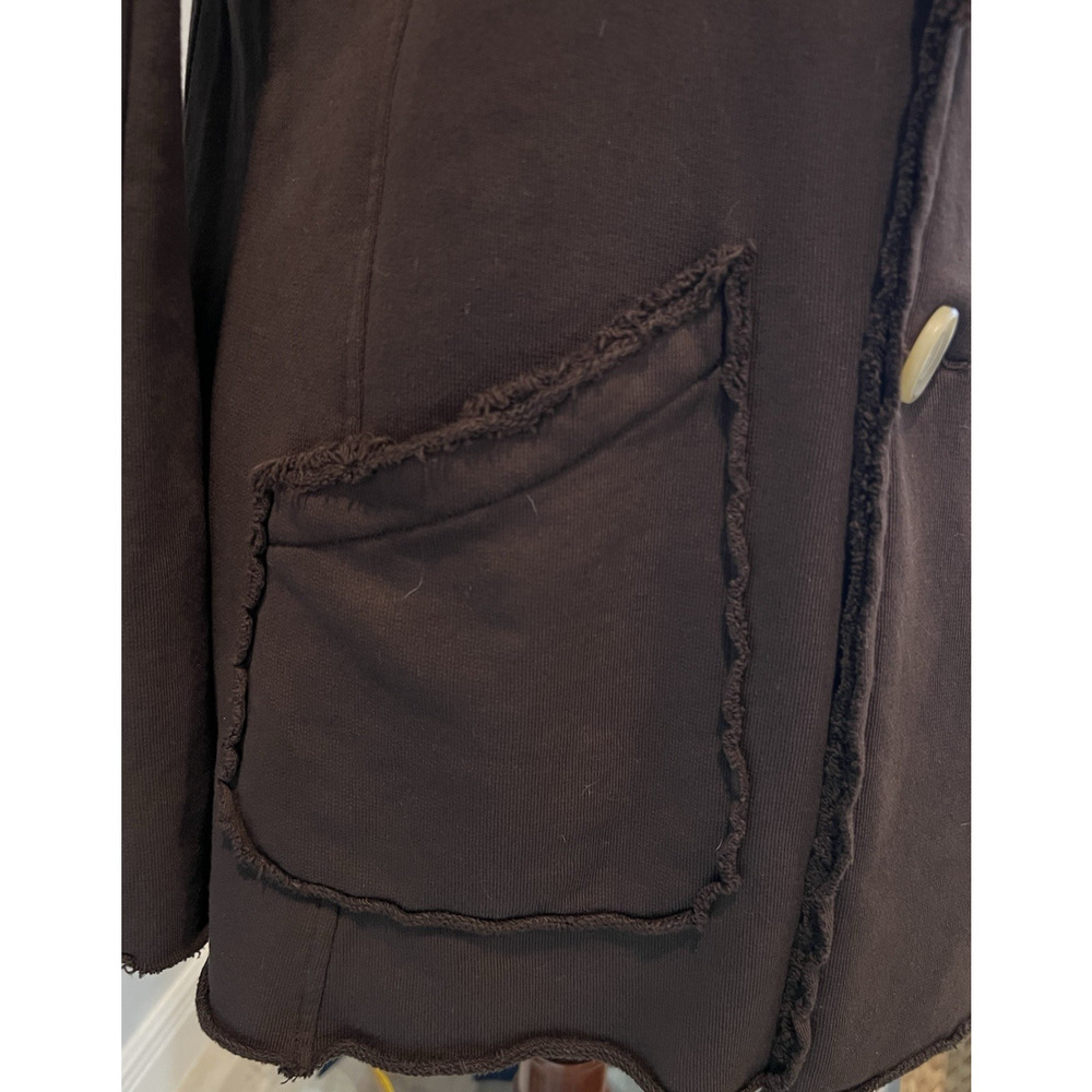 FRANK & EILEEN Belfast Double Breasted Peacoat BROWN M Retails $348 QUIET LUXURY - Picture 4 of 12